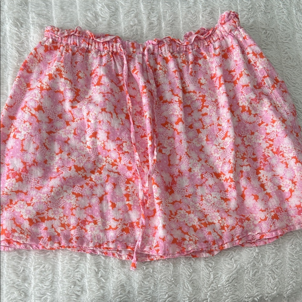 Nordstrom: Abound Pink and Orange Floral Midi Skirt